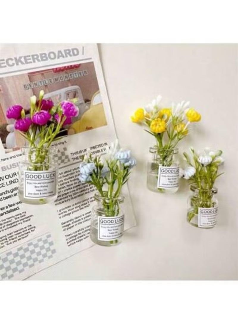 8 Pieces Vase Flower Fridge Magnets, Flower Magnets, Whiteboard Magnets for Office, Home and Kitchen - Image 5