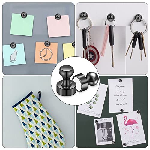 LOVIMAG Fridge Magnets 20Pcs Refrigerator Whiteboard Small Strong Magnet Classroom Kitchen Accessories Decorative Locker Set Decor Must Haves Office Calendar Refrigerador Magnetic Cute Crafts Black - Image 2