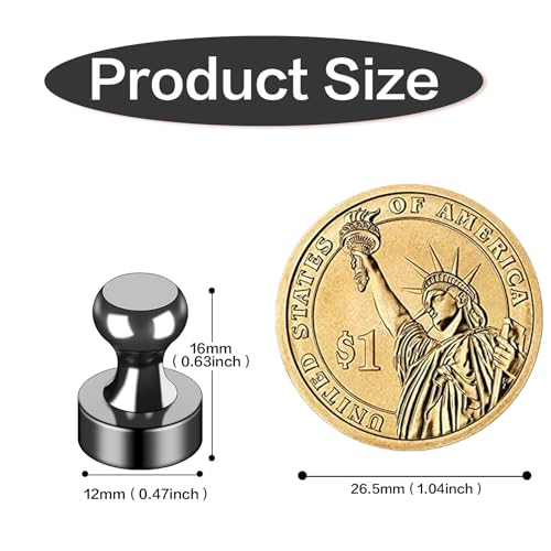 LOVIMAG Fridge Magnets 20Pcs Refrigerator Whiteboard Small Strong Magnet Classroom Kitchen Accessories Decorative Locker Set Decor Must Haves Office Calendar Refrigerador Magnetic Cute Crafts Black - Image 3
