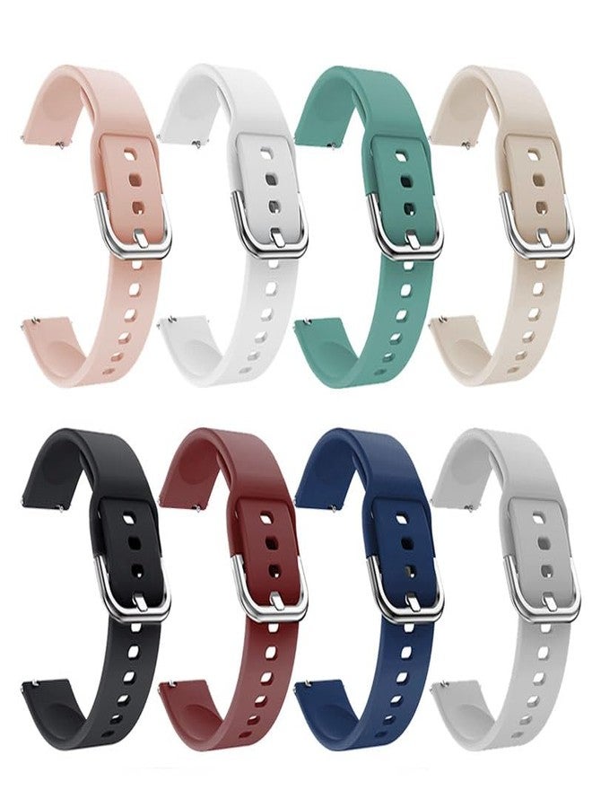 Xininyia DR03 DR05 DR06 Smart Watch Bands, For Fitpolo / TOOBUR / FQQ / BlazeChip DR06, for Keeponfit DR05, YMZ DR03 Soft Silicone Smart Watch Bands Adjustable Straps Quick Release Replacement Wristbands (8-PACK) - Image 1