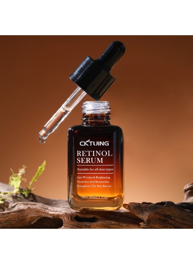CKTUING Retinol Serum for Face – Anti-Aging Serum with Retinol, Hyaluronic Acid, and Vitamin E for a More Youthful Feel – Anti Aging Retinol Serum for Skin Repair, Fine Line & Wrinkles 1 fl oz - Image 2