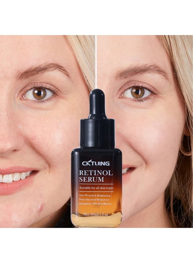 CKTUING Retinol Serum for Face – Anti-Aging Serum with Retinol, Hyaluronic Acid, and Vitamin E for a More Youthful Feel – Anti Aging Retinol Serum for Skin Repair, Fine Line & Wrinkles 1 fl oz - Image 4