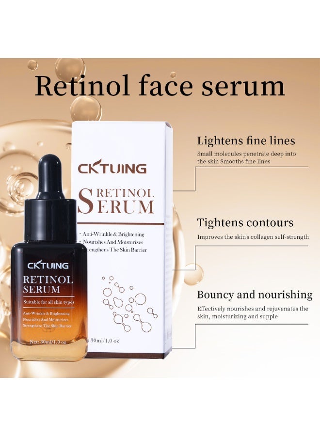 CKTUING Retinol Serum for Face – Anti-Aging Serum with Retinol, Hyaluronic Acid, and Vitamin E for a More Youthful Feel – Anti Aging Retinol Serum for Skin Repair, Fine Line & Wrinkles 1 fl oz - Image 3