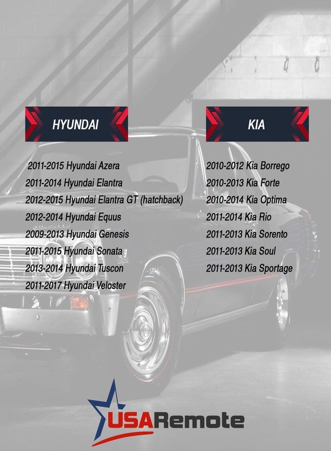 USARemote Key Fob fits Hyundai Kia Smart Keyless Entry Remote 2010 2011 2012 2013 2014 2015 (SY5HMFNA04), Set of 2 - Image 4