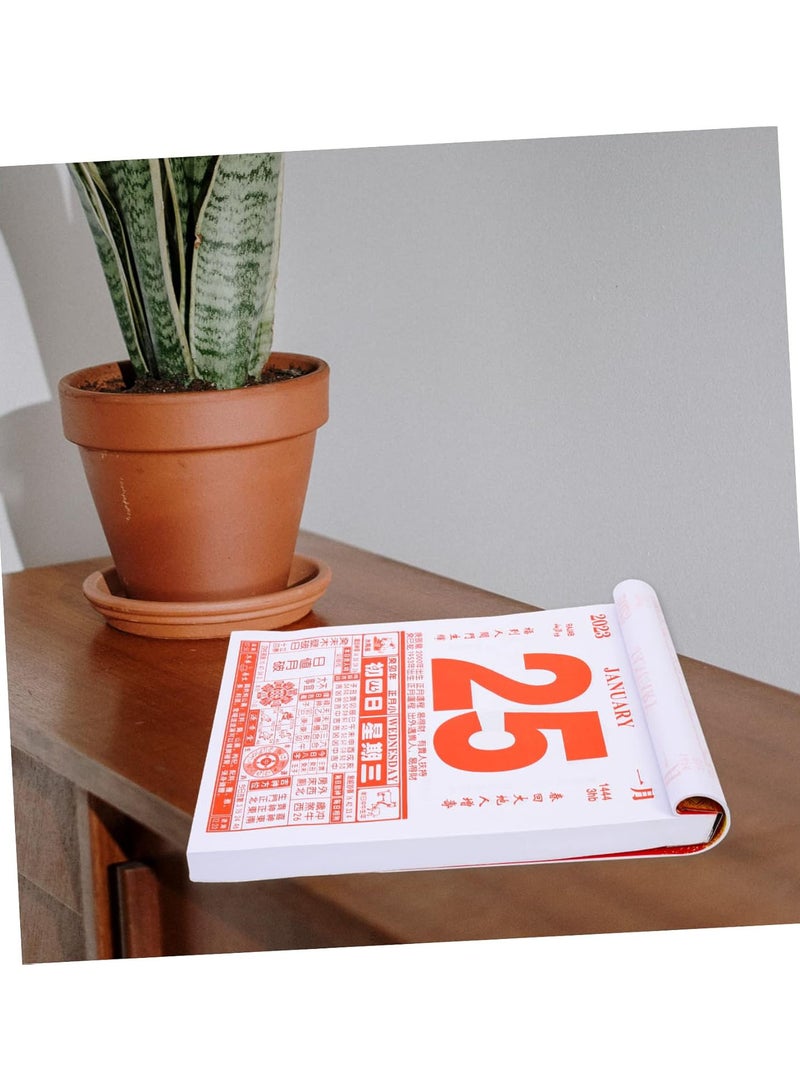 GGOOT 2023 Old Calendar Vintage Accessories Home Goods Decor Wall Hooks Decorative Chinese Calendar 2023 Zodiac Animal Calendar 2023 Yearly Wall Calendar Lunar Calendar Hanging Calendar  - Image 5