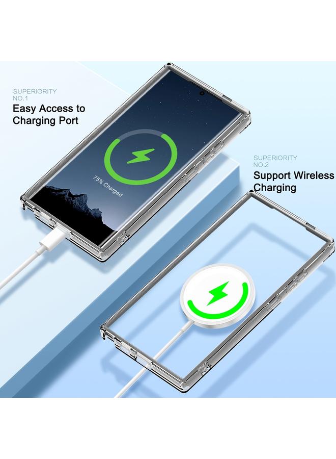 اس-توب جراب لهاتف Samsung Galaxy S24 Ultra 5G، جراب هاتف MagSafe مغناطيسي ملون من البولي كربونات + TPU - Image 2