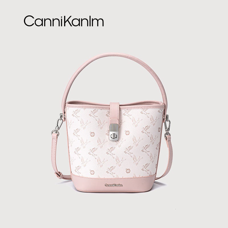 Cannikanlm Pegasus Satchel Bucket Bag For Women High-End Texture And Stylish Commuter Shoulder Crossbody Bag - Image 1