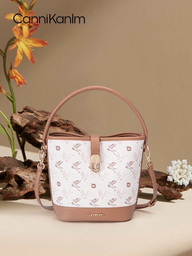Cannikanlm Pegasus Satchel Bucket Bag For Women High-End Texture And Stylish Commuter Shoulder Crossbody Bag - Image 2