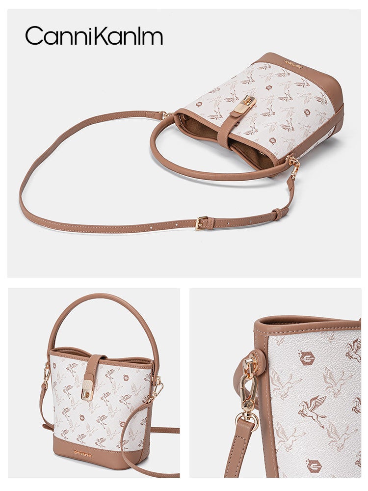 Cannikanlm Pegasus Satchel Bucket Bag For Women High-End Texture And Stylish Commuter Shoulder Crossbody Bag - Image 5