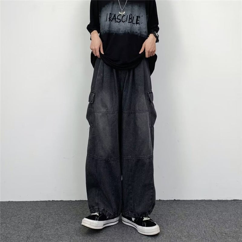 Unisex Classic Denim Jeans Loose Fit Daily Outdoor Wear - Image 1