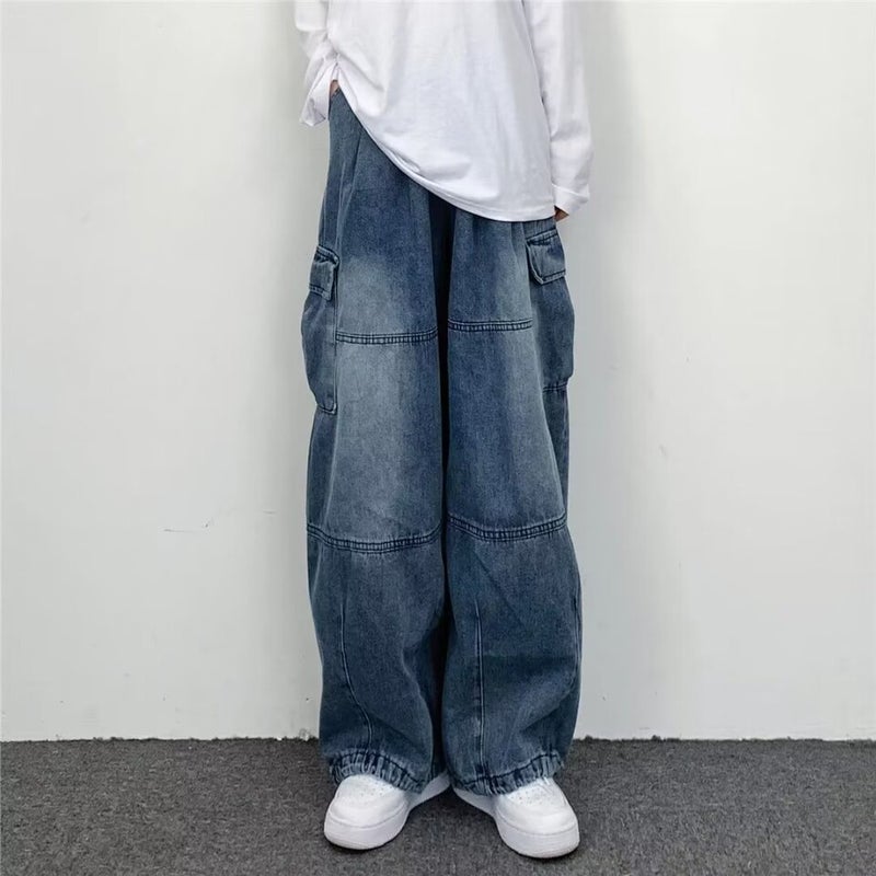 Unisex Classic Denim Jeans Loose Fit Daily Outdoor Wear - Image 3