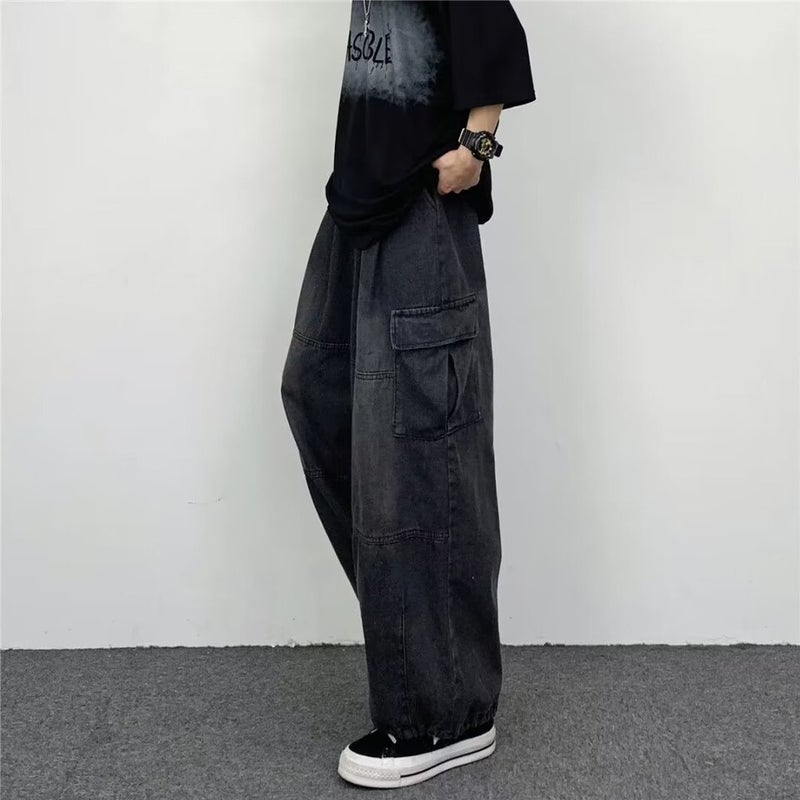 Unisex Classic Denim Jeans Loose Fit Daily Outdoor Wear - Image 4