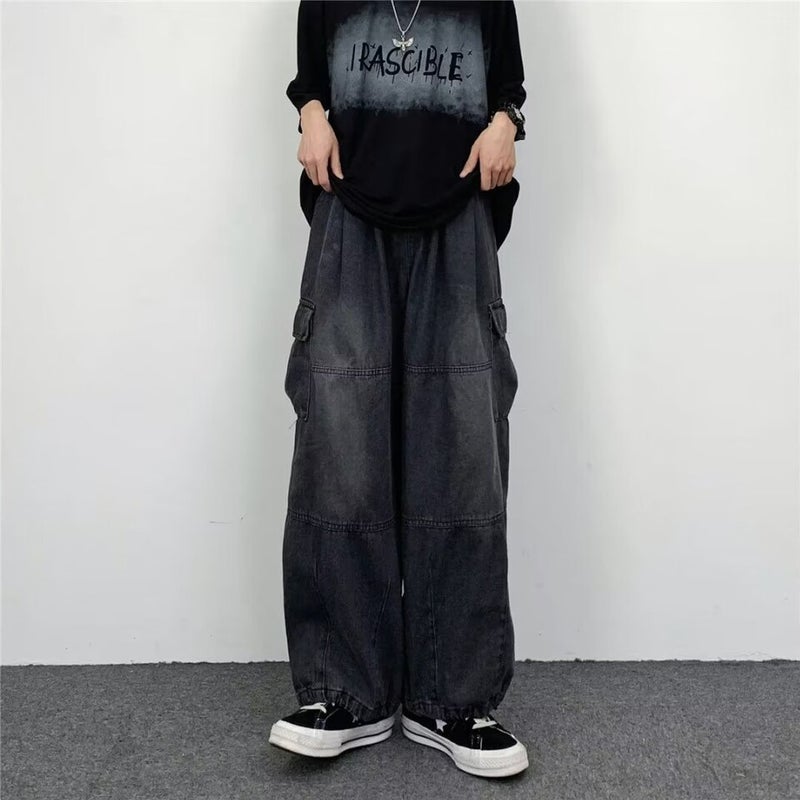 Unisex Classic Denim Jeans Loose Fit Daily Outdoor Wear - Image 5