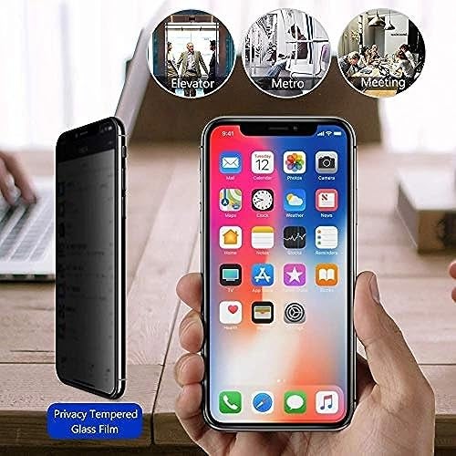 YMHML [2 Pack] Privacy Screen Protector for iPhone 11/XR, YMHML Tempered Glass Anti-Spy Bubble Free Case Friendly Easy Installation Film for iPhone 11/XR 6.1 Inch - Image 3