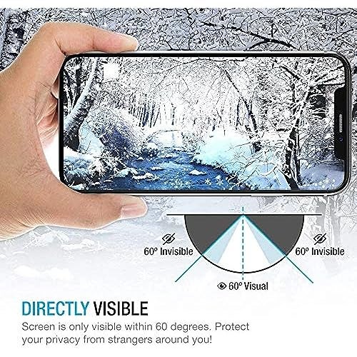 YMHML [2 Pack] Privacy Screen Protector for iPhone 11/XR, YMHML Tempered Glass Anti-Spy Bubble Free Case Friendly Easy Installation Film for iPhone 11/XR 6.1 Inch - Image 5