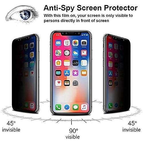 YMHML [2 Pack] Privacy Screen Protector for iPhone 11/XR, YMHML Tempered Glass Anti-Spy Bubble Free Case Friendly Easy Installation Film for iPhone 11/XR 6.1 Inch - Image 2