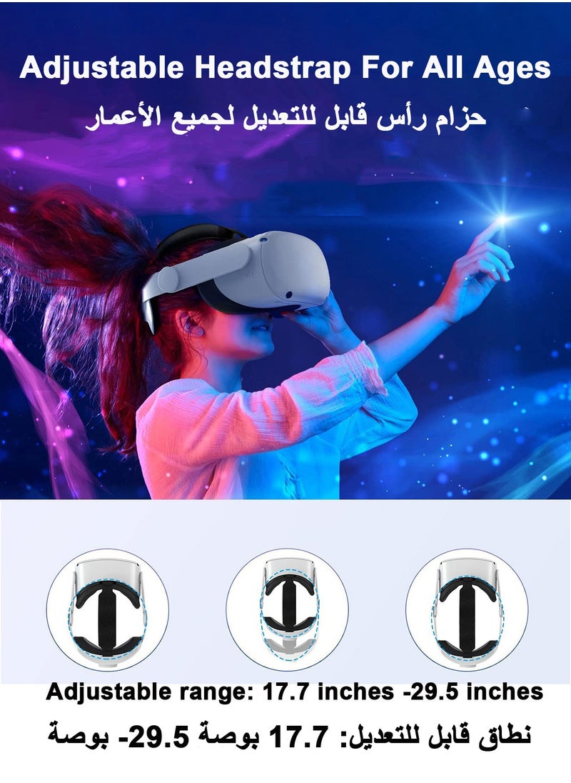 XnYao - Head Strap Compatible with Oculus Quest 2,Meta Quest 2 Accessories Adjustable Elite Strap Enhanced Support&Comfort&Reduce Pressure  Extend Playtime for Oculus - Image 1