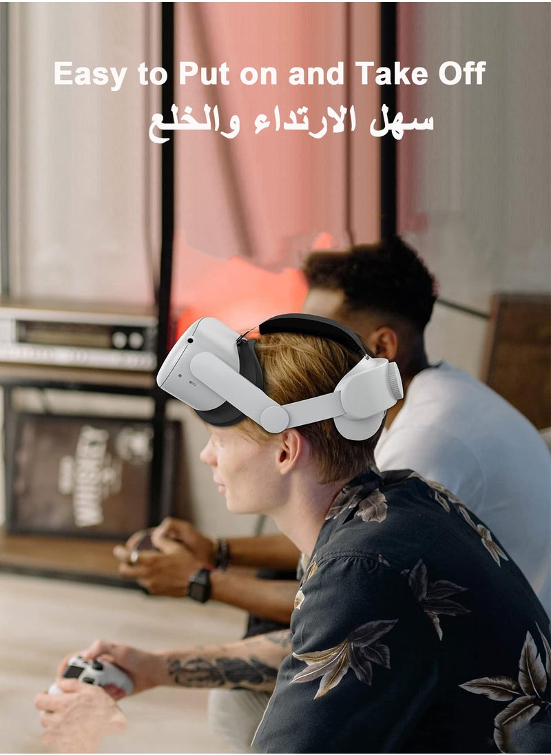 XnYao - Head Strap Compatible with Oculus Quest 2,Meta Quest 2 Accessories Adjustable Elite Strap Enhanced Support&Comfort&Reduce Pressure  Extend Playtime for Oculus - Image 1