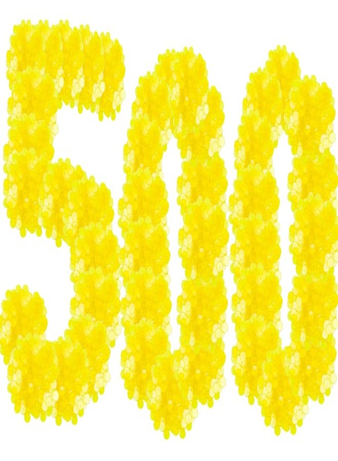 Regal Games Regal Bingo Plastic Bingo Chips 500 Pcs - Clear Transparent Counters Game Chips Set for Board Game - Fun Family Bingo Night - 3/4 Inch Yellow Color - Image 1