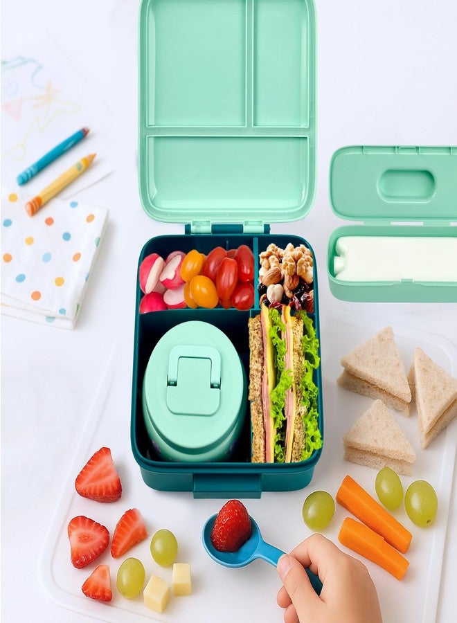 JXXM Bento Lunch Box with 8oz Soup thermo (Blue-Unicorn) - Image 5