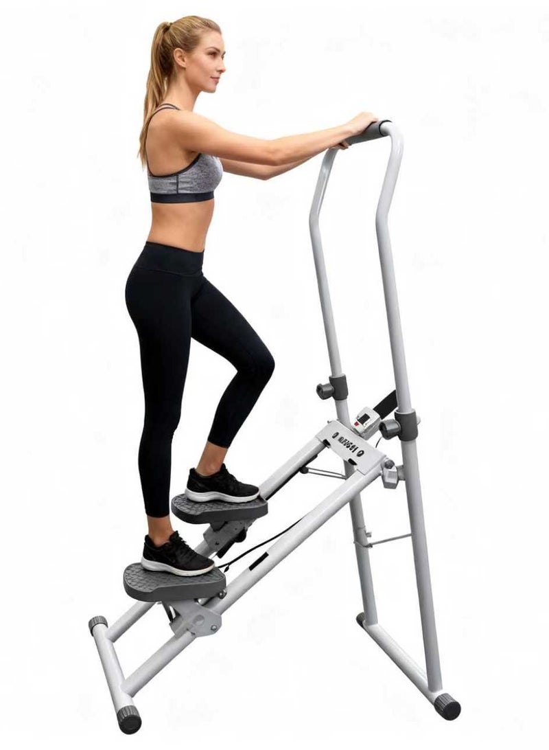 Maston Foldable Vertical Stepper Machine, Compact & Foldable Cardio Stepper Machine Stair Climber for Full-Body Workout, Stair Climber with LCD Monitor， Full-Body Cardio Workout Equipment for 100kg Capacity‌ - Image 1