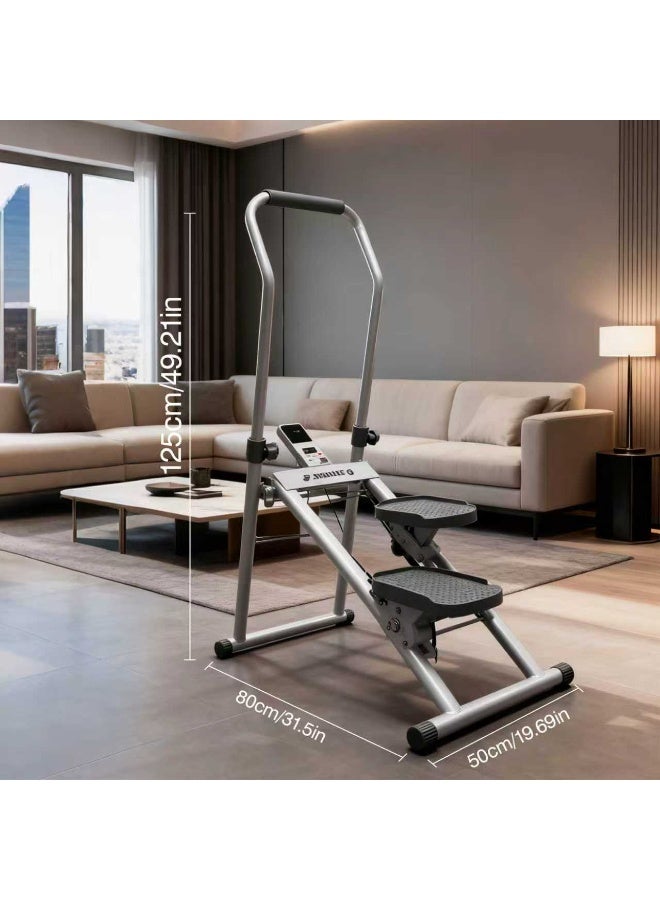 Maston Foldable Vertical Stepper Machine, Compact & Foldable Cardio Stepper Machine Stair Climber for Full-Body Workout, Stair Climber with LCD Monitor， Full-Body Cardio Workout Equipment for 100kg Capacity‌ - Image 4