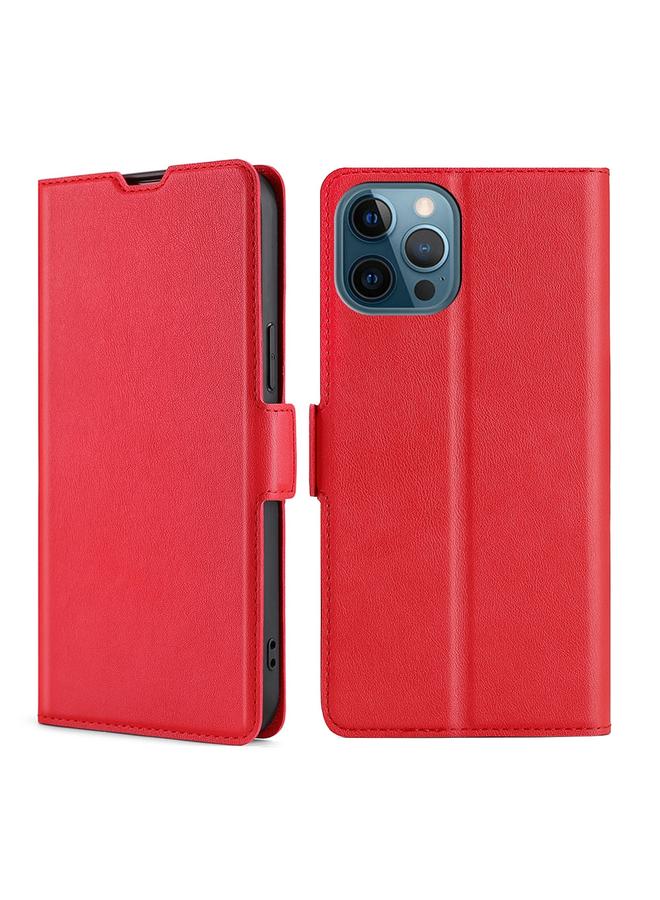 S-TOP Case For iPhone 13 Pro Max Ultra-thin Voltage Side Buckle PU + TPU Horizontal Flip Leather Case with Holder & Card Slot - Image 1
