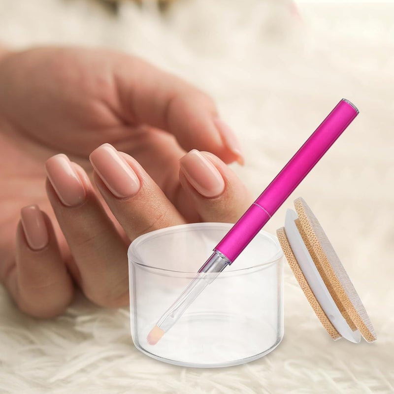 Cabilock 2pcs Glass Manicure Cups with Lids Nail Liquid Holding Cups Nail Art Glass Containers for Professional Salon and Home Acrylic Tools - Image 4