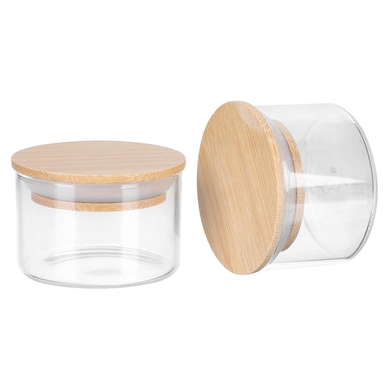 Cabilock 2pcs Glass Manicure Cups with Lids Nail Liquid Holding Cups Nail Art Glass Containers for Professional Salon and Home Acrylic Tools - Image 1