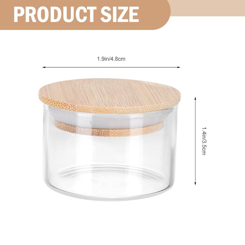 Cabilock 2pcs Glass Manicure Cups with Lids Nail Liquid Holding Cups Nail Art Glass Containers for Professional Salon and Home Acrylic Tools - Image 2
