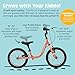 Retrospec Cub Plus XL Kids Balance Bike 14in Outdoor Toddler Bike with Adjustable Height 1521in Lightweight Aluminum Frame Hand Brakes for Ages 46 Training with Air Tires - Image 4