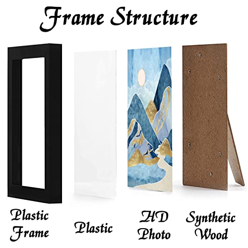 keibiubu Black Picture Frame, 9x12 Picture Frame for Photo Poster Canvas Certificate Document Display Horizontally or Vertically High Transparent Wall Gallery(Size 9 x 12 inches) - Image 2