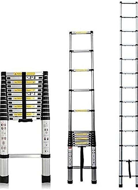 Portable Multi-Use Extension Telescopic Ladder Silver 3.8meter