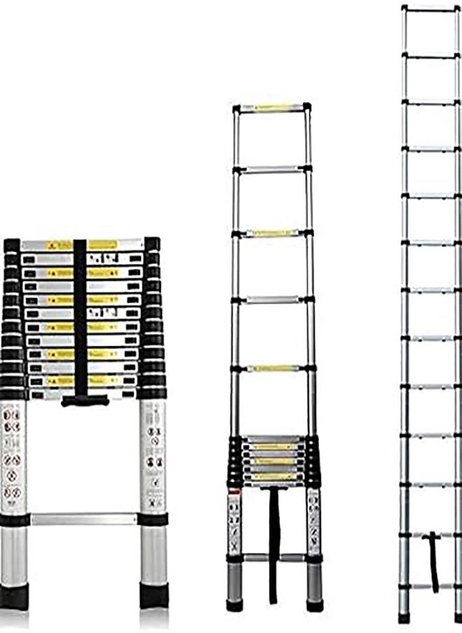 Portable Multi-Use Extension Telescopic Ladder Silver 3.8meter