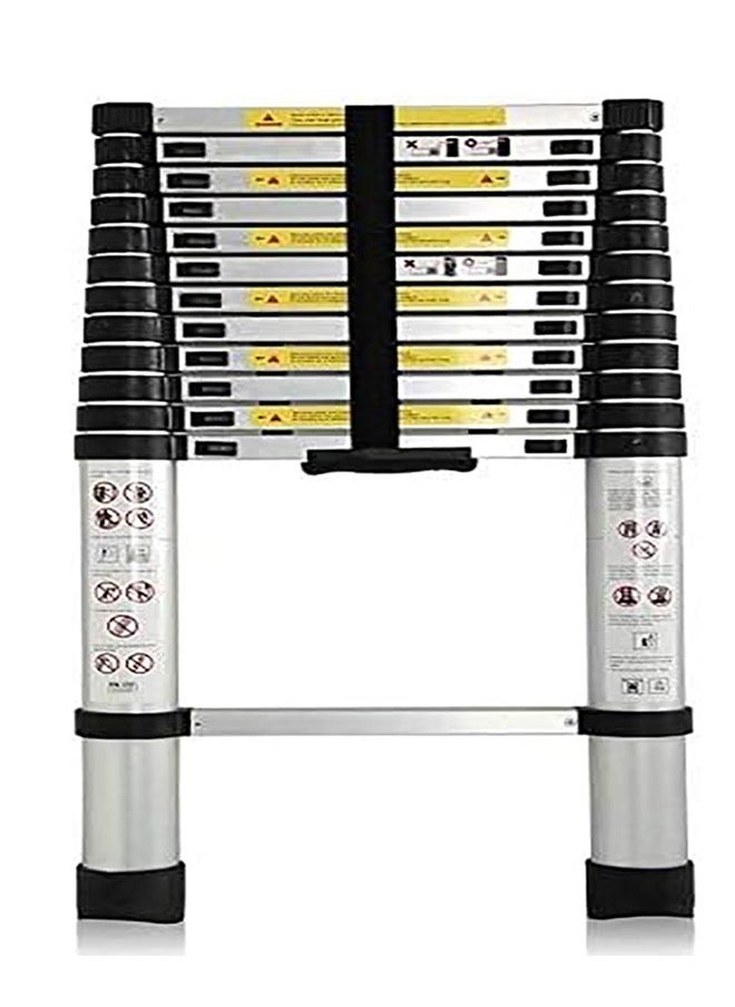 Portable Multi-Use Extension Telescopic Ladder Silver 3.8meter