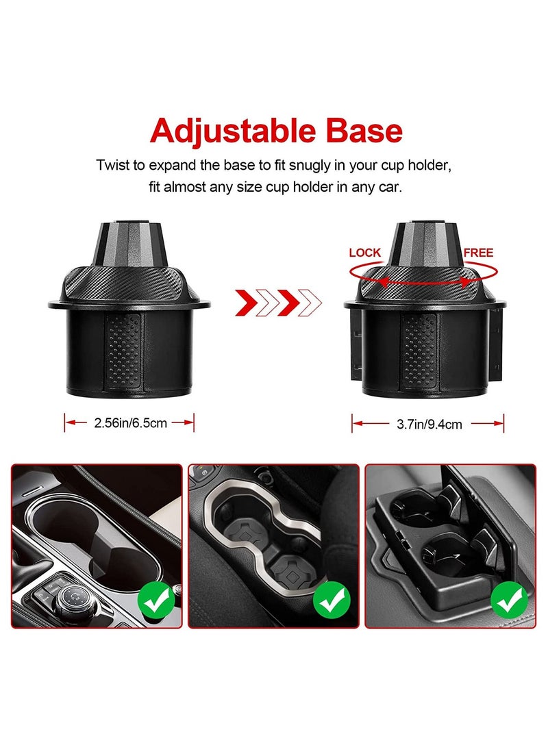 Car Cup Holder Tray, Car Tray Table with Phone Holder, Adjustable Car Tray Perfect for Eating in The Car - Image 4