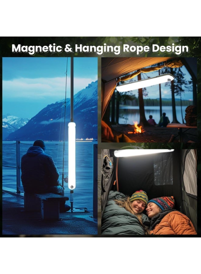 LED Camping Lantern Rechargeable Foldable Solar Camping Lantern with 2 Charging Methods and Magnetic Attachment for Hiking, Fishing, RV, Outdoor Emergency Lighting (1 Piece) - Image 2