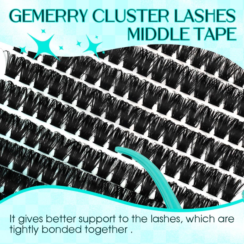 GEMERRY Eyelash Clusters Fluffy Lash Clusters Thick 280pcs Cluster Eyelash Extensions DIY At Home Individual Lashes Cluster Lashes by GEMERRYï¼ˆ100P-8-16mm) - Image 5