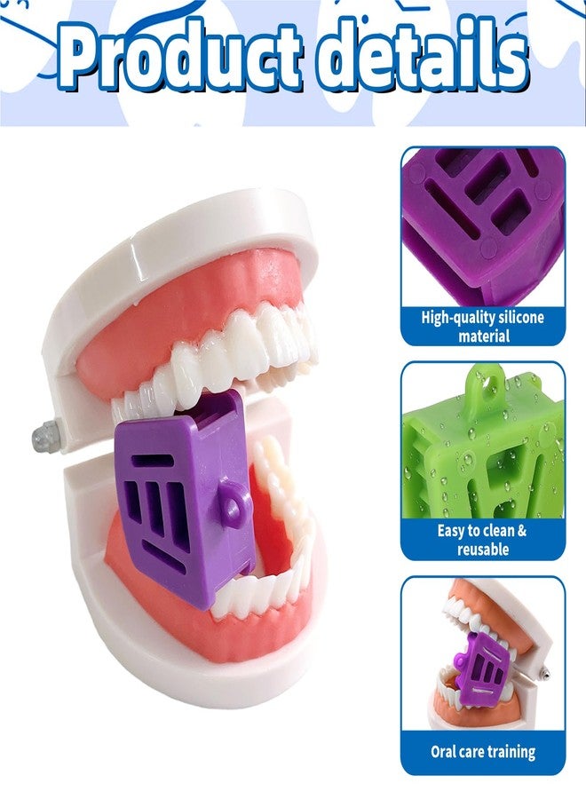 Ceonam 6 Pack 3 Sizes Dental Silicone Bite Blocks, Color Coded Autoclavable Mouth Opener Wedge Blocks Props for Adults and Kids, Large, Medium, and Small Dental Cheek Retractor Denture Supply Tools - Image 3
