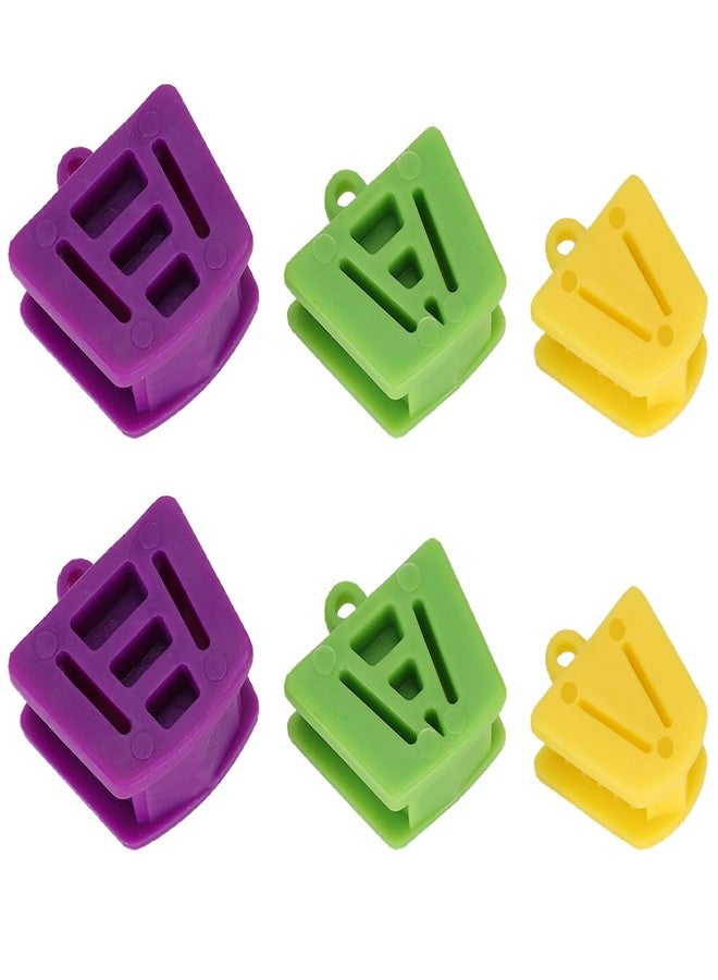 Ceonam 6 Pack 3 Sizes Dental Silicone Bite Blocks, Color Coded Autoclavable Mouth Opener Wedge Blocks Props for Adults and Kids, Large, Medium, and Small Dental Cheek Retractor Denture Supply Tools - Image 1