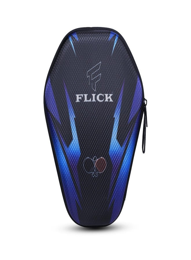 FLICK غطاء/حافظة صلبة لمضارب تنس الطاولة من فليك - حافظة واقية مقاومة للصدمات من مادة EVA-PU بتصميم سايبرشيب | غطاء أنيق ومتين لمضارب تنس الطاولة | تصميم خفيف الوزن ومقاوم للخدش - Image 1