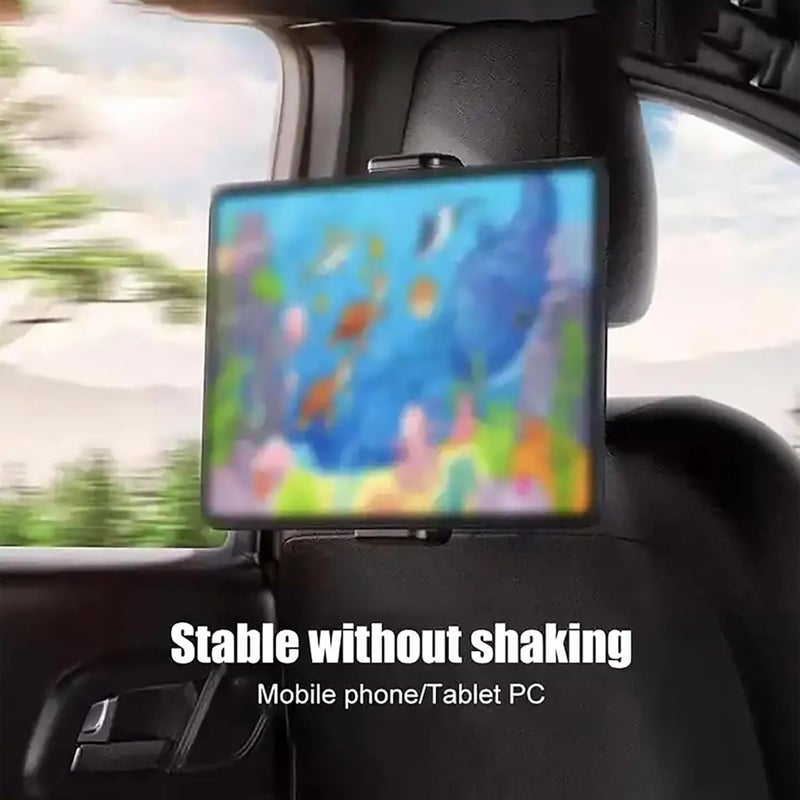 جود تول حامل هاتف خلفي للسيارة، حامل جهاز لوحي، حامل آيباد، حامل قابل للطي يدور 360 درجة، مناسب للهواتف المحمولة والأجهزة اللوحية مقاس 4.7-12.9 بوصة - Image 4
