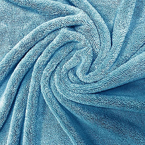 Auto Hub Microfiber Cloth - 6 Pcs - 40x40 cms - 350 GSM Teal Blue - Thick Lint & Streak-Free Multipurpose Cloths - Automotive Microfibre Towels for Car Bike Cleaning Polishing Washing & Detailing - Image 3