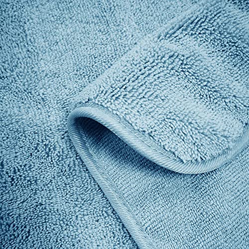 Auto Hub Microfiber Cloth - 6 Pcs - 40x40 cms - 350 GSM Teal Blue - Thick Lint & Streak-Free Multipurpose Cloths - Automotive Microfibre Towels for Car Bike Cleaning Polishing Washing & Detailing - Image 2