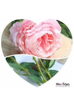 MissTiara 1-Bundle 8Pack Artificial Pink Peonies Flowers Suitable for Home Decoration Living Room Bedroom Dining Room Party etc. 60cm  - Image 5