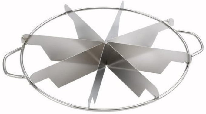 NEW 8SLICE PIE CUTTER PRESS 188 GAUGE STAINLESS STEEL COMMERCIAL GRADE SIDEHANDLES 1 10 OUNCE