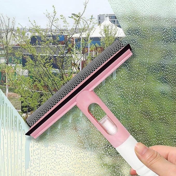 Roxbury Roxbury Multifunctional Screen Brush 3 in 1 Mesh Cleaning Brush Wiper with Attached Spray Bottle Net Cleaner DoubleSided Window Cleaner Glass Washing Bathroom Cleaner Household Cleaning Supplies 