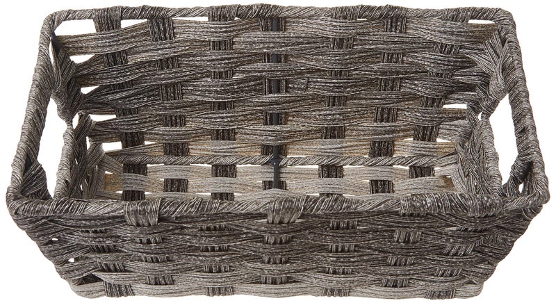 Whitmor Gray Wash Split Rattique Small Shelf Tote - Image 3