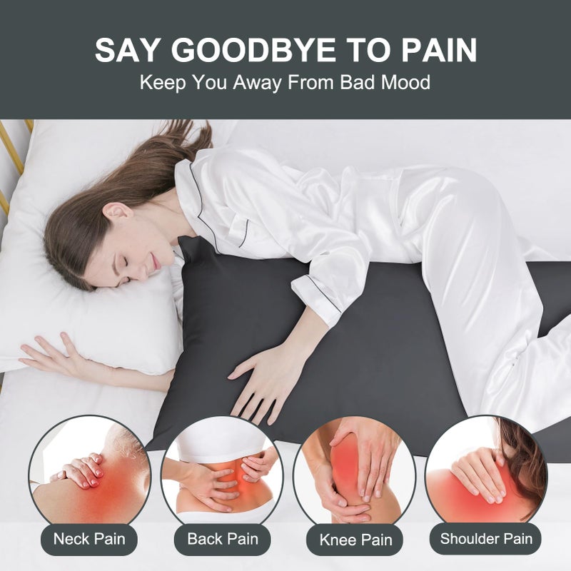 DOWNCOOL Large Body Pillow Insert- Breathable Full Body Pillow for Side Sleeper - Soft Long Bed Pillow for Adults - 20 x 54 inch ï¼ˆBlackï¼‰ - Image 2