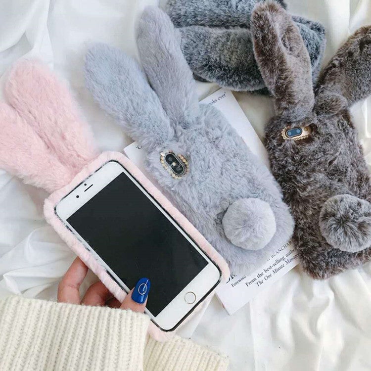 15 Suitable for iPhone12promax Rabbit Plush Warm Phone Case Apple 14 Goddess Hand Warm Protective Case 16 - Image 3